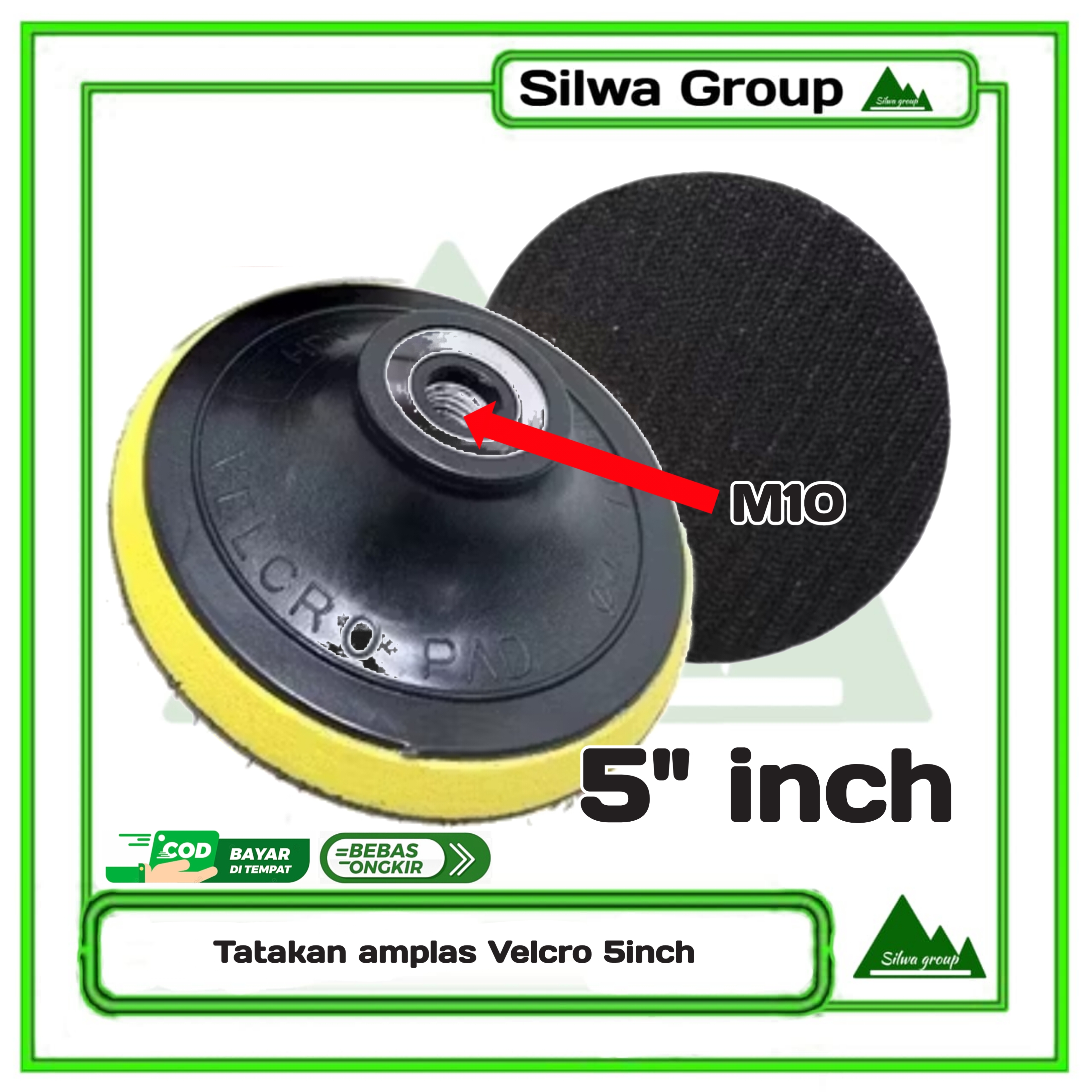 Tatakan amplas bulat 5inch velcro